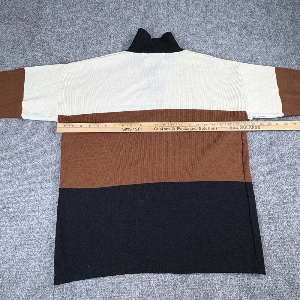 Vintage‎ 90s Segue Sweater Women S Colorblock Y2K Polo Retro Preppy Minimalist